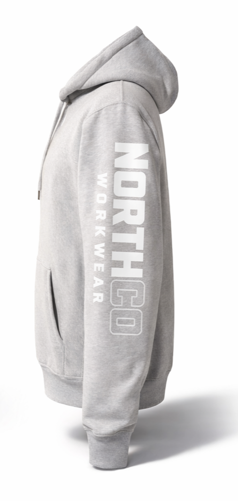 TRADESMAN - Heavyweight Hoodie - grey/white logo